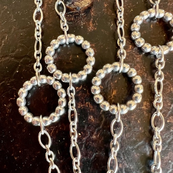 John Hardy Open Circle Stationed Long Chain Necklace in Sterling Silver - Picture 5 of 15